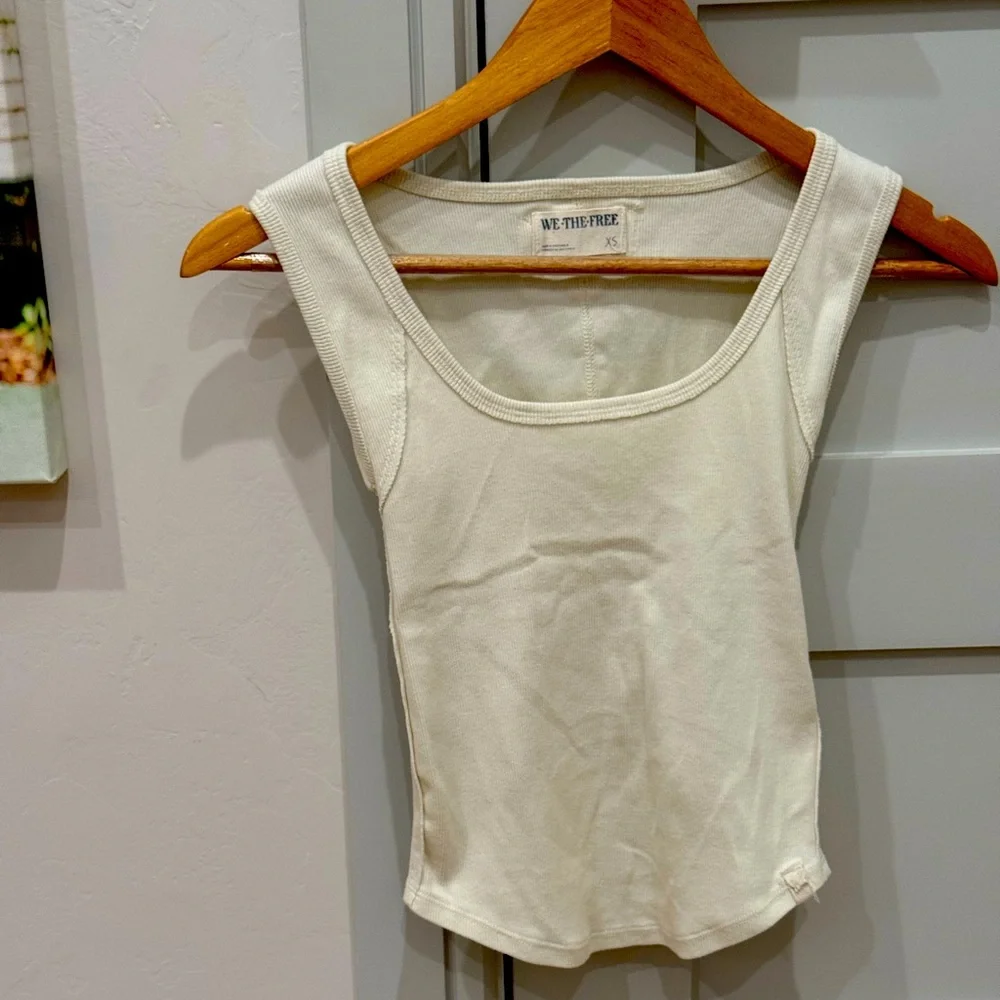 Free People -We The Free Hummingbird Cream Tank Top - Picture 1 of 6